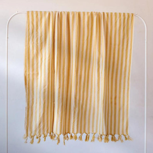 Bulk Turkish Towels Pack of 10 Pieces Yellow Striped, Black-Loom Weave