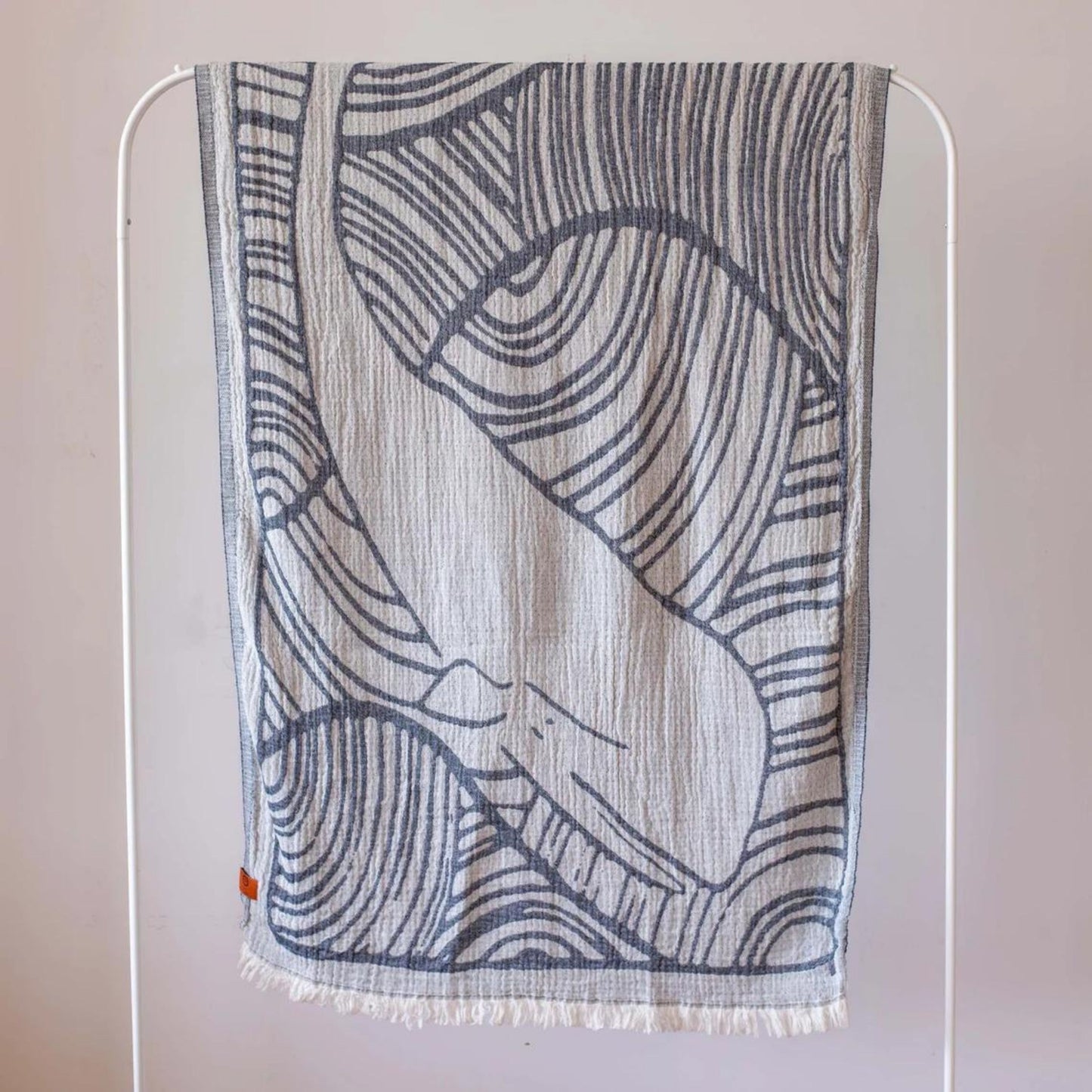 Bulk Turkish Towels Pack of 10, Jacquard Weave Whale