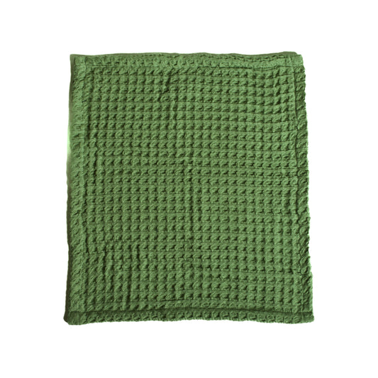 Dark Green Bulk Waffle Washcloths Pack of 25-1