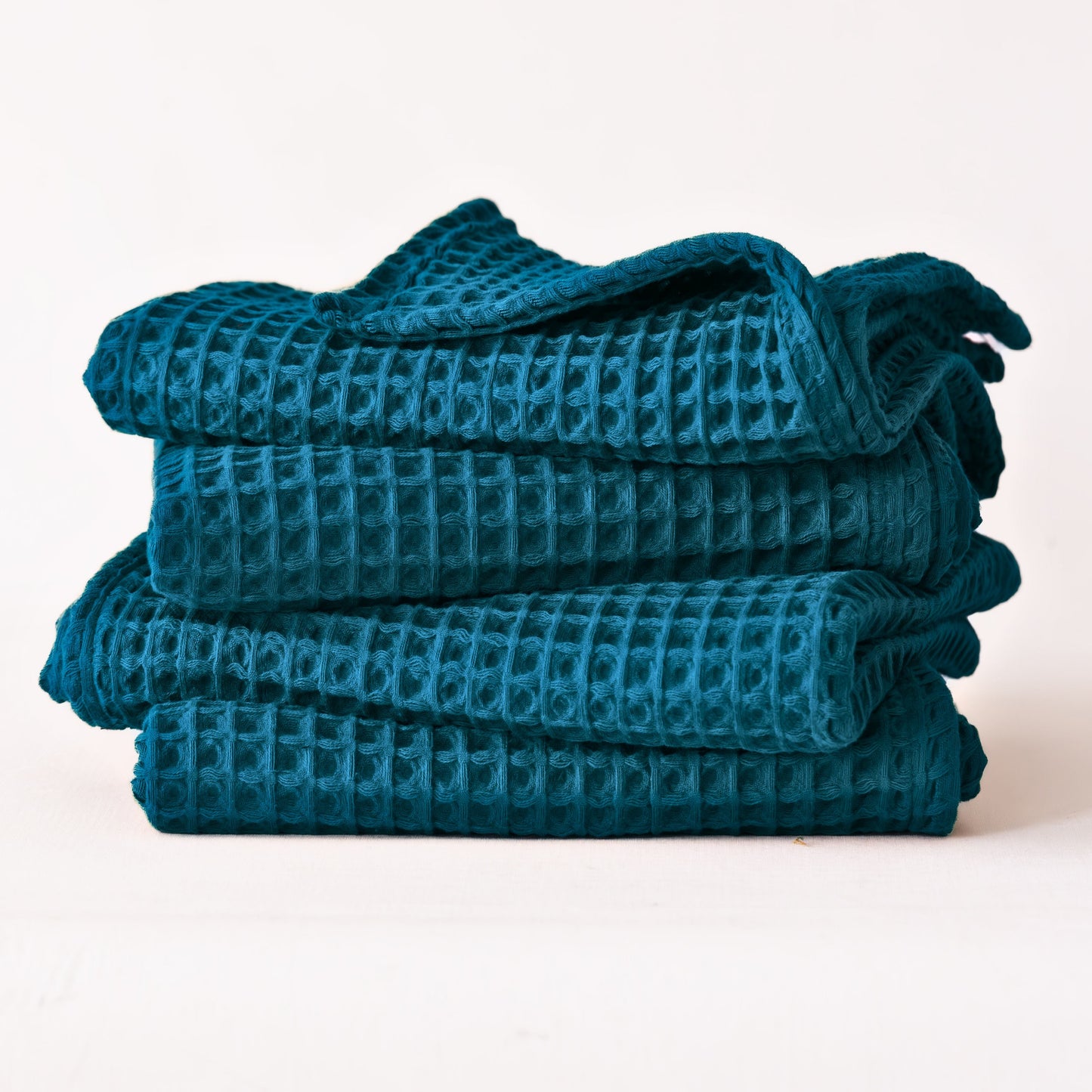 Indigo Blue Bulk Waffle Hand Towels Pack of 10-2