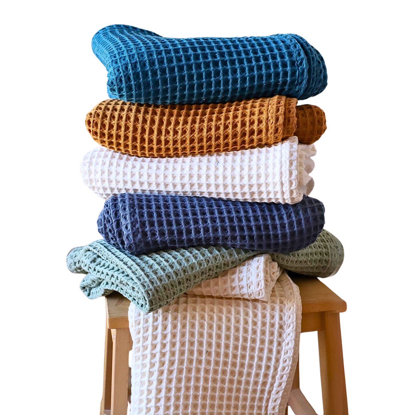 Bulk Waffle Weave Throws, Blankets and Bedspreads Anthracite, 100% Turkish Cotton, High-Quality-6