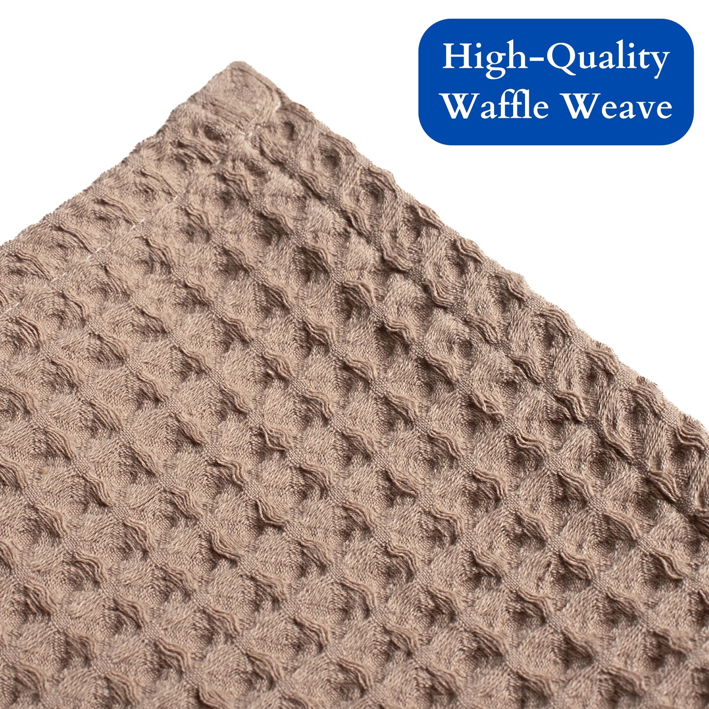 Bulk Waffle Weave Throws, Blankets and Bedspreads Brown, 100% Turkish Cotton, High-Quality-3
