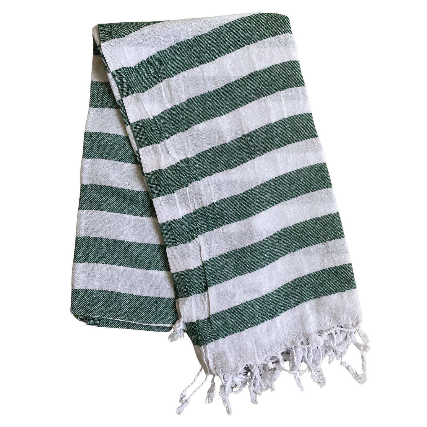 Cheap Cabana Striped Turkish Towels Bulk Pack of 10 Pieces Green-2