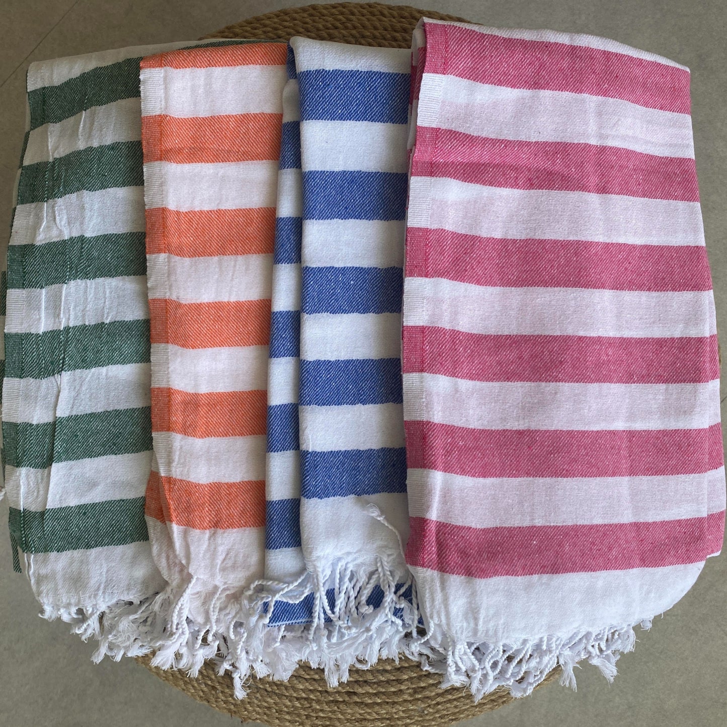 Cheap Cabana Striped Turkish Towels Bulk Pack of 10 Pieces - 13