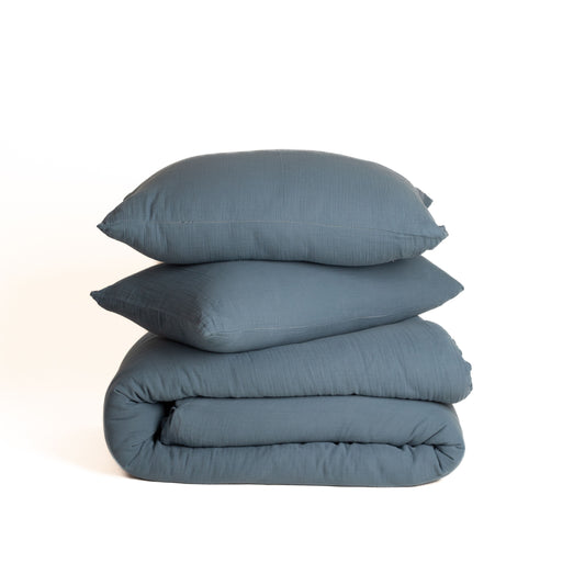 Bulk Muslin Duvet Cover Sets Anthracite, 100% Turkish Cotton, Soft, Breathable, High-Quality