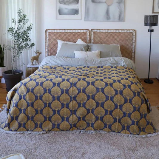 Etamine Woven Bedspread Blossom, Bulk 100% Turkish Cotton Turkish Throws and Blankets-1