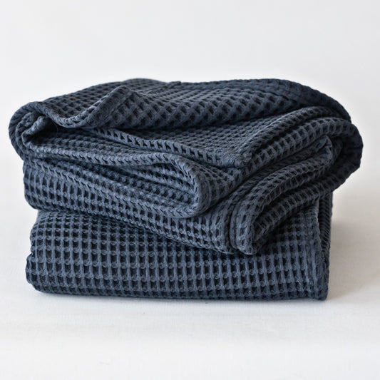 Anthracite Bulk Waffle Bath Towels Pack of 5-1