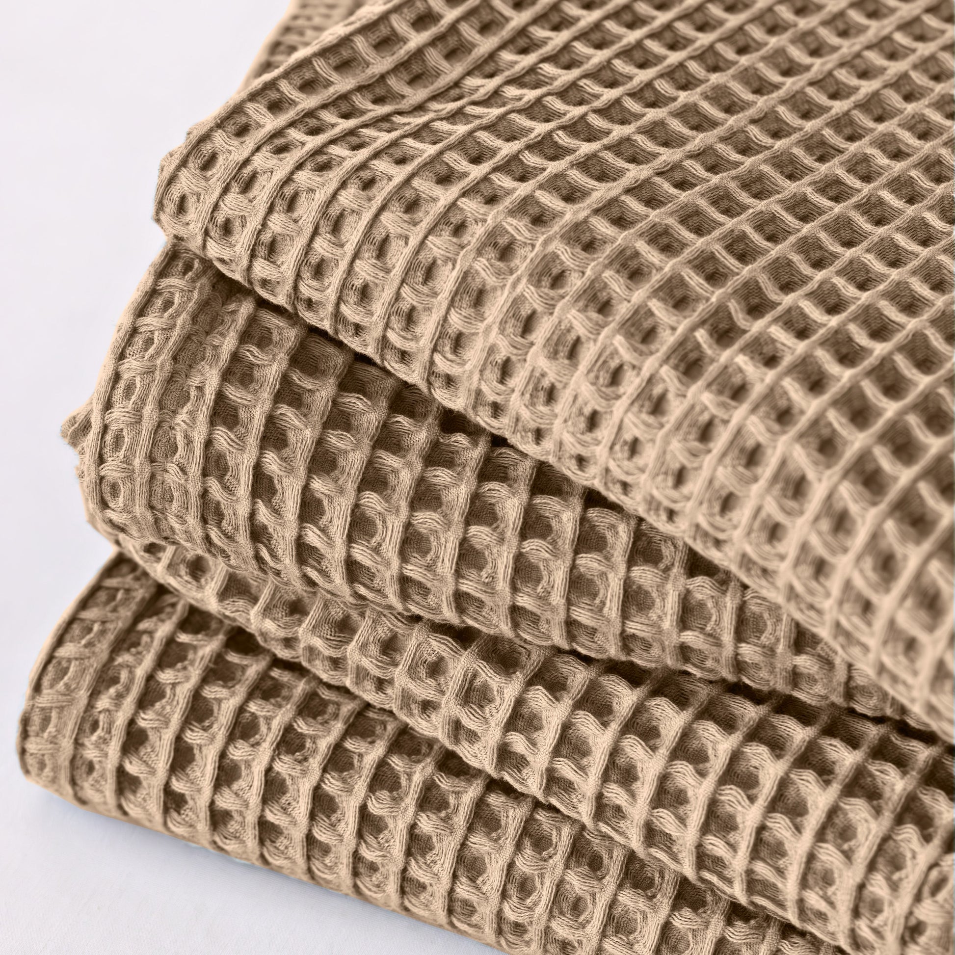 Brown Bulk Waffle Washcloths Pack of 25-2