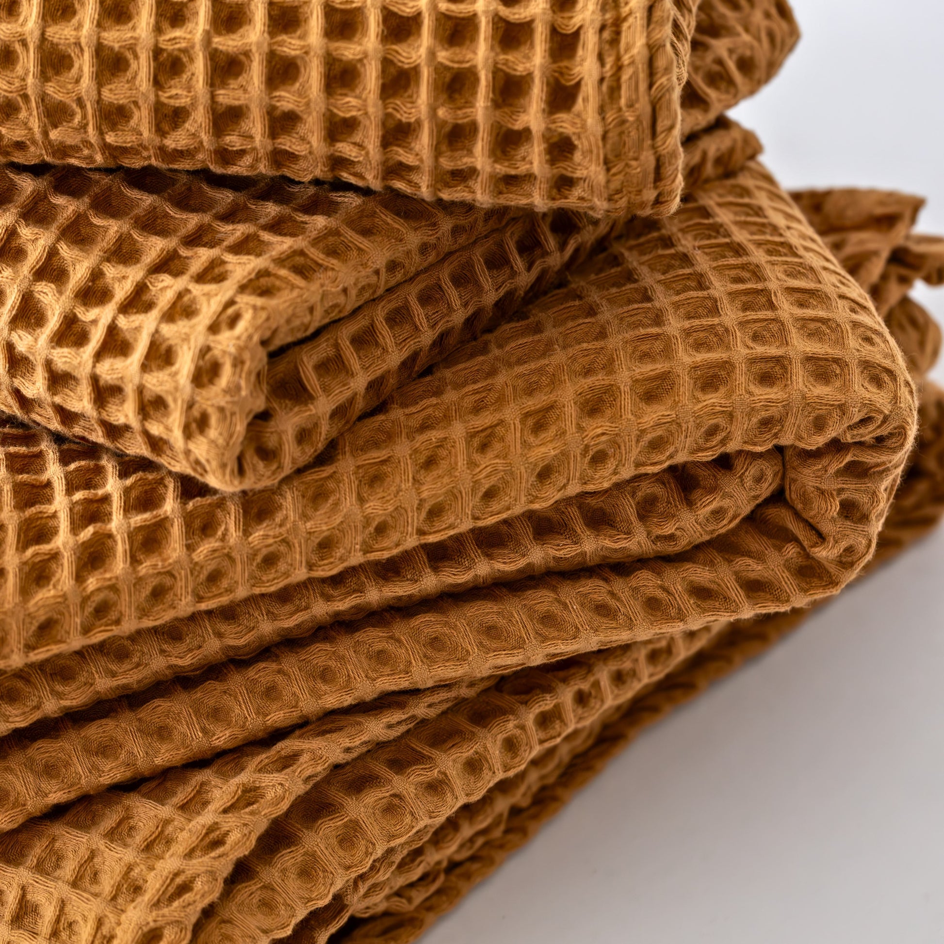 Caramel Bulk Waffle Bath Towels Pack of 5-2