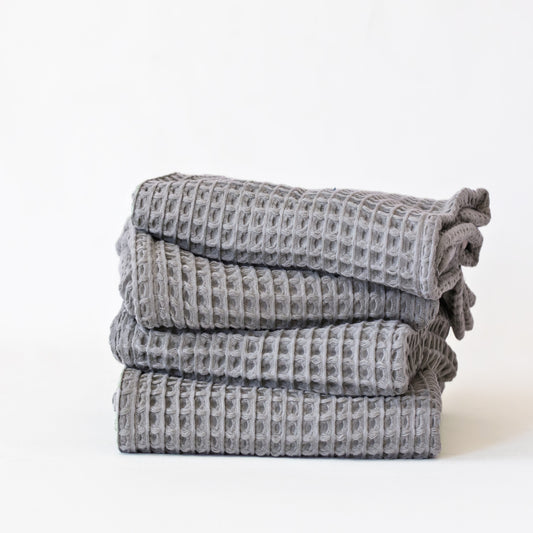 Gray Bulk Waffle Kitchen Towels Pack of 10-1