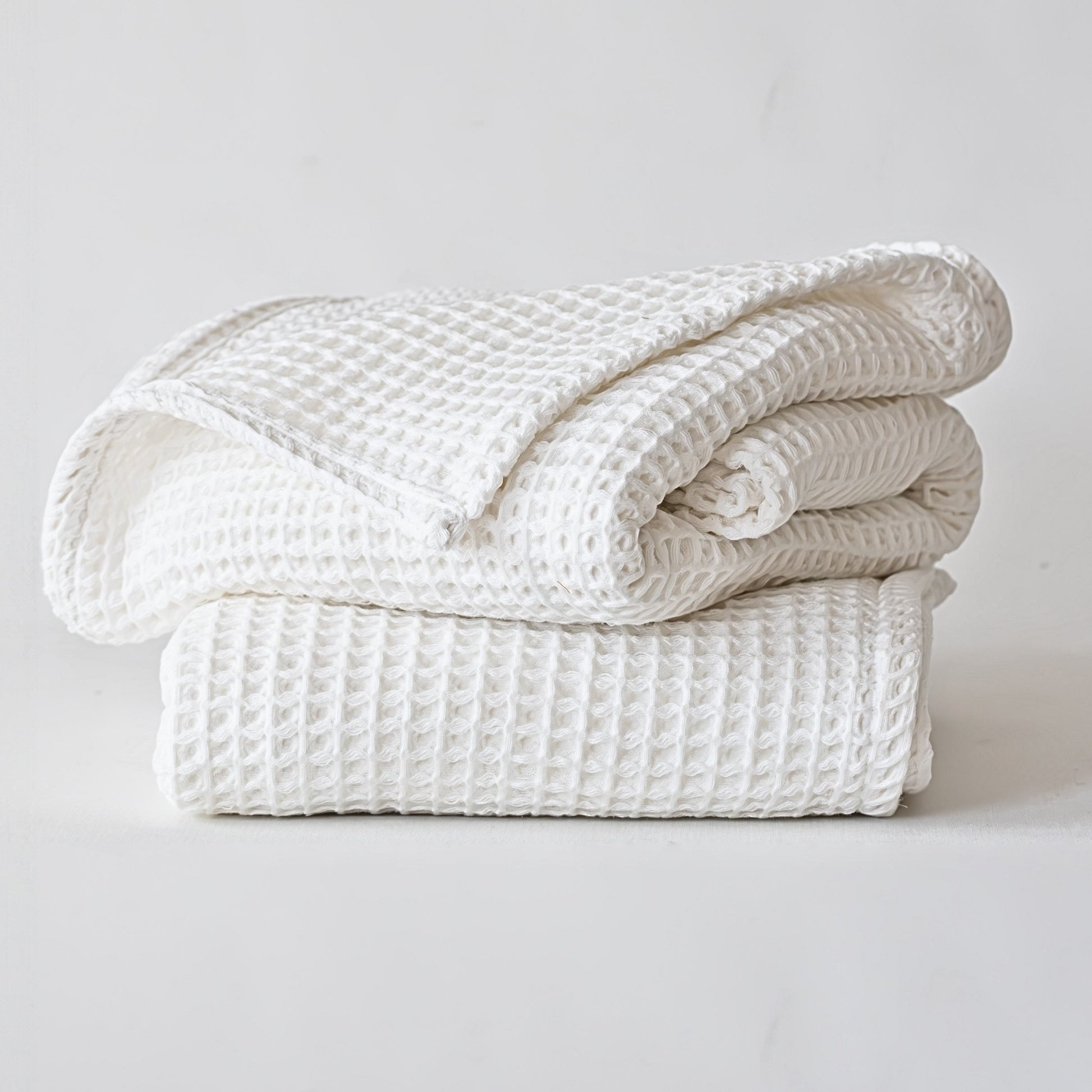 White Bulk Waffle Bath Towels Pack of 5-1