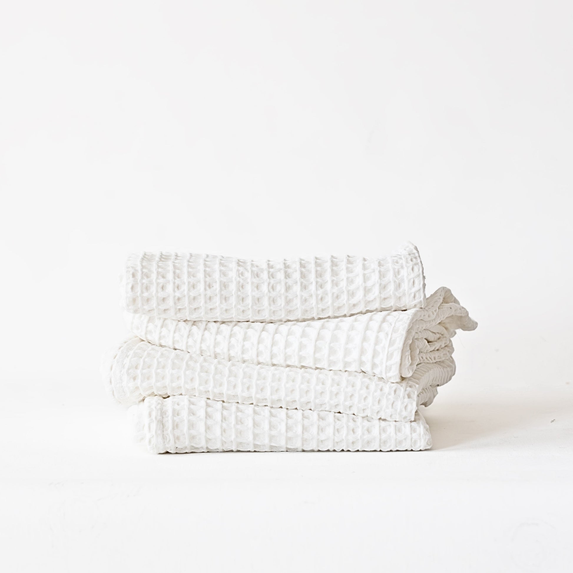 White Bulk Waffle Kitchen Towels Pack of 10-1