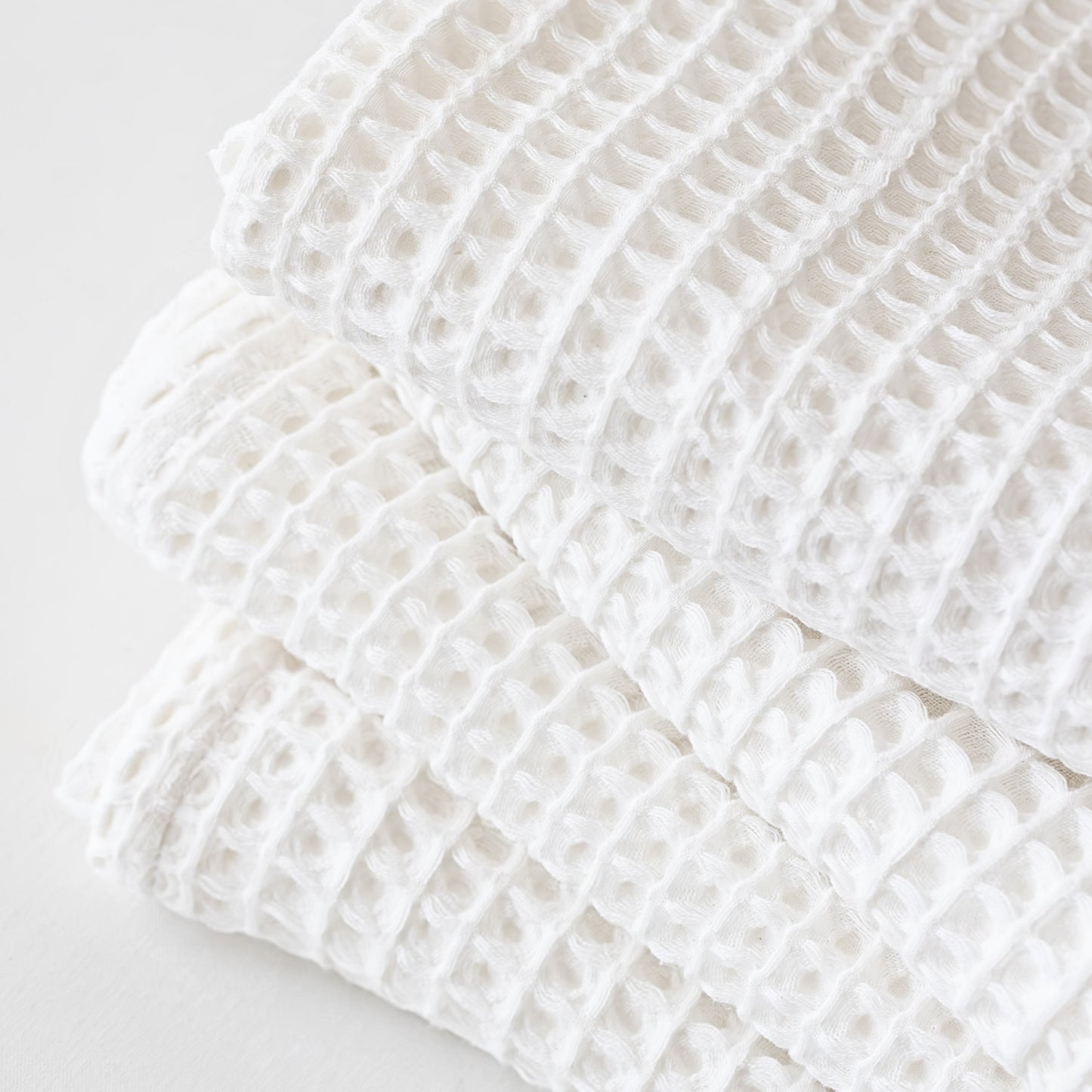 White Bulk Waffle Hand Towels Pack of 10-2