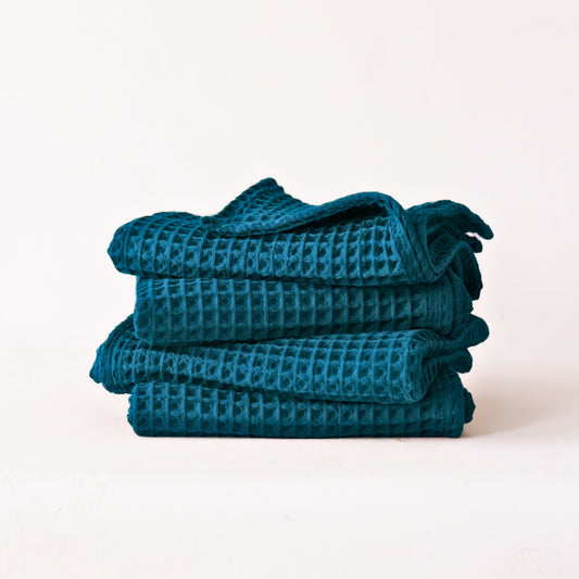 Indigo Blue Bulk Waffle Kitchen Towels Pack of 10-1