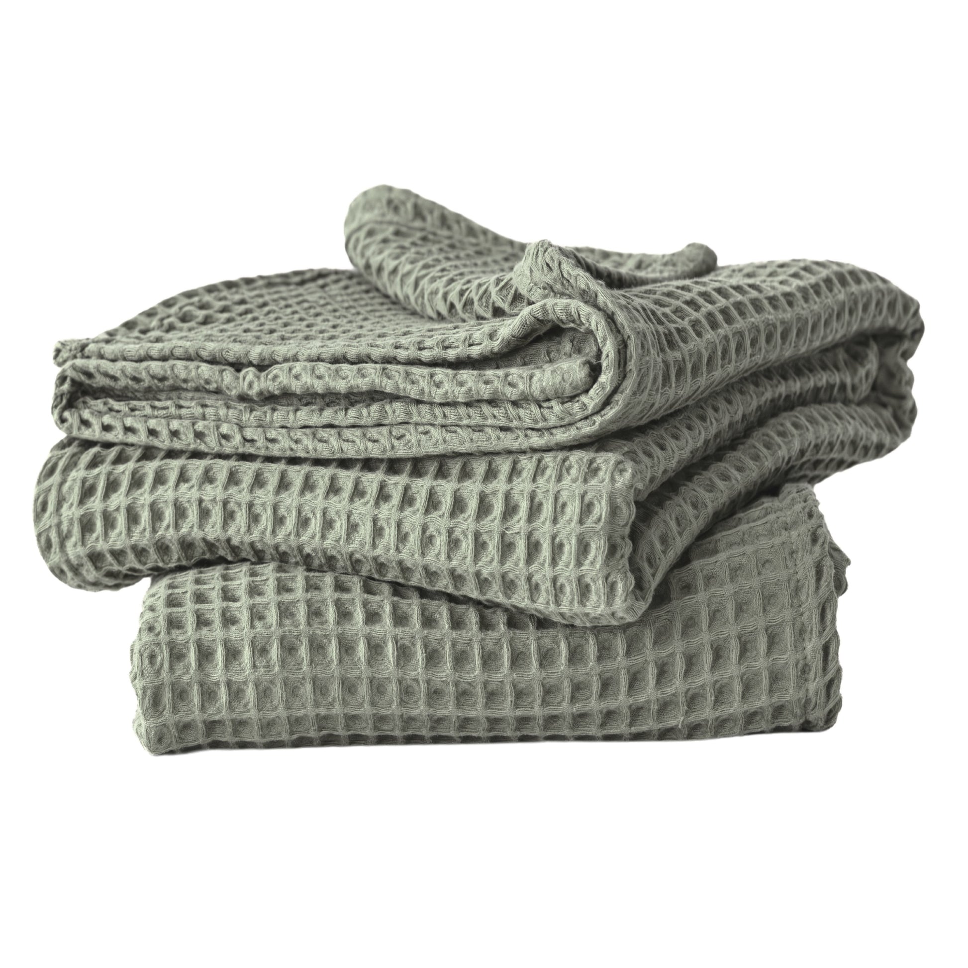 Sage Green Bulk Waffle Bath Towels Pack of 5-1