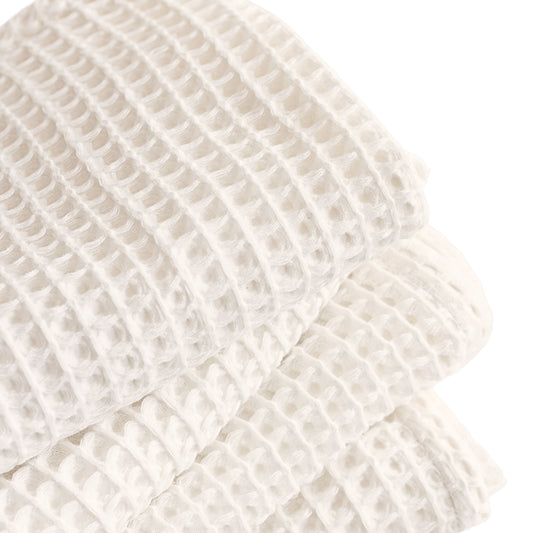 Natural Bulk Waffle Hand Towels Pack of 10-1