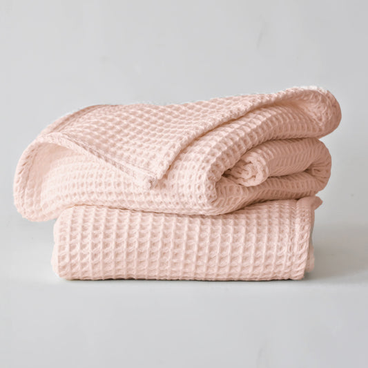 Pink Bulk Waffle Bath Towels Pack of 5-1