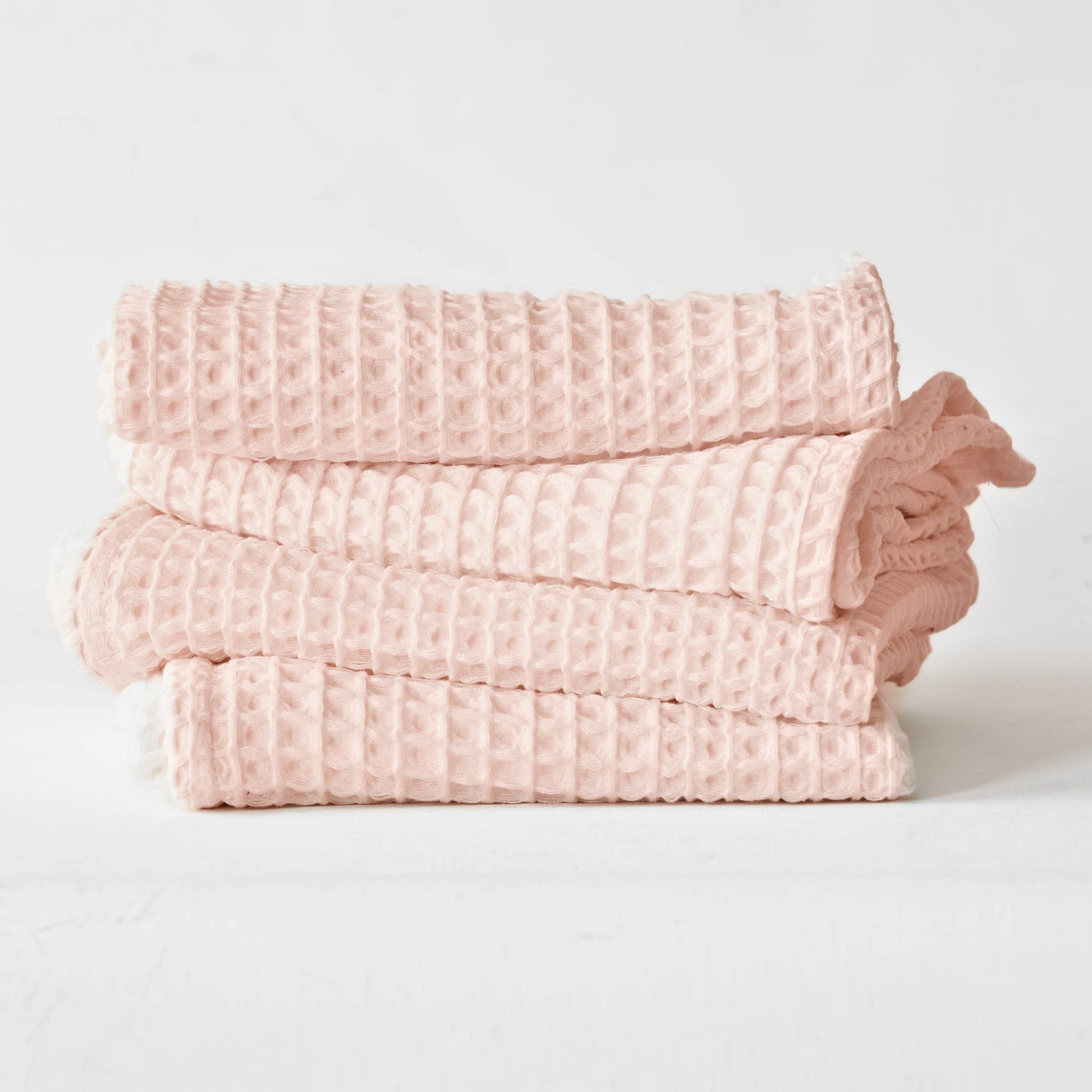 Pink Bulk Waffle Hand Towels Pack of 10-2