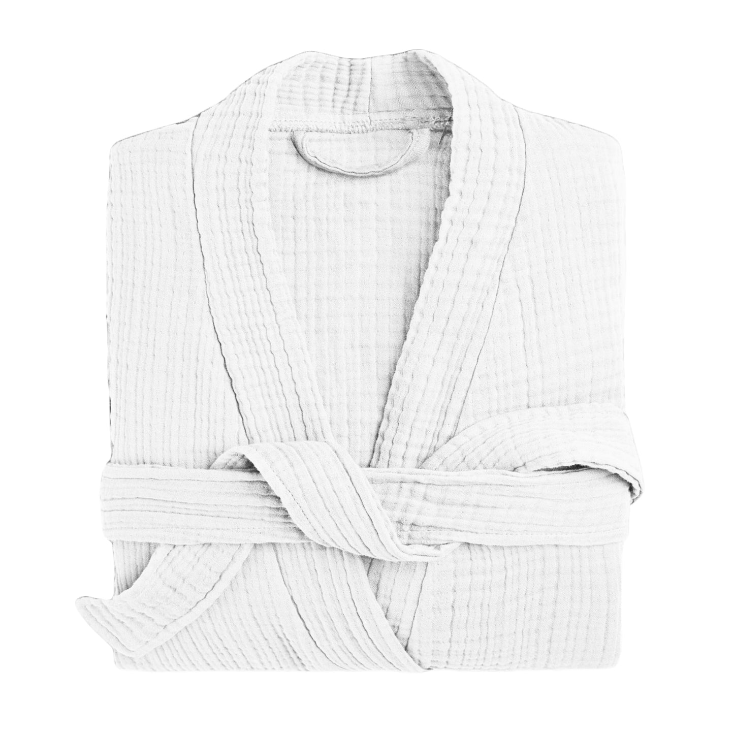 Muslin Robe 4-Layer Kimono White, 100% Turkish Cotton, Knee-Length, Relaxed-Style-1