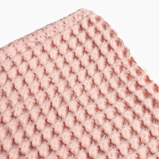 100% Turkish Cotton Waffle Weave Fabrics Pink Available in Bulk Orders