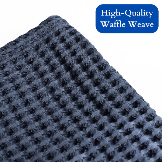 100% Turkish Cotton Waffle Weave Fabrics Anthracite Available in Bulk Orders