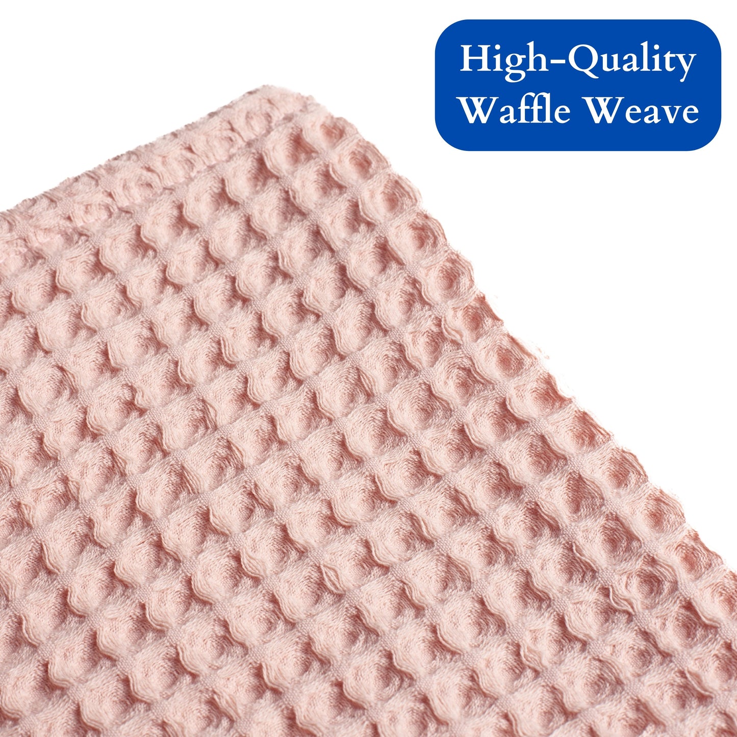 Bulk Waffle Weave Throws, Blankets and Bedspreads Pink, 100% Turkish Cotton, High-Quality-4