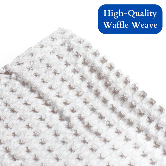 100% Turkish Cotton Waffle Weave Fabrics White Available in Bulk Orders